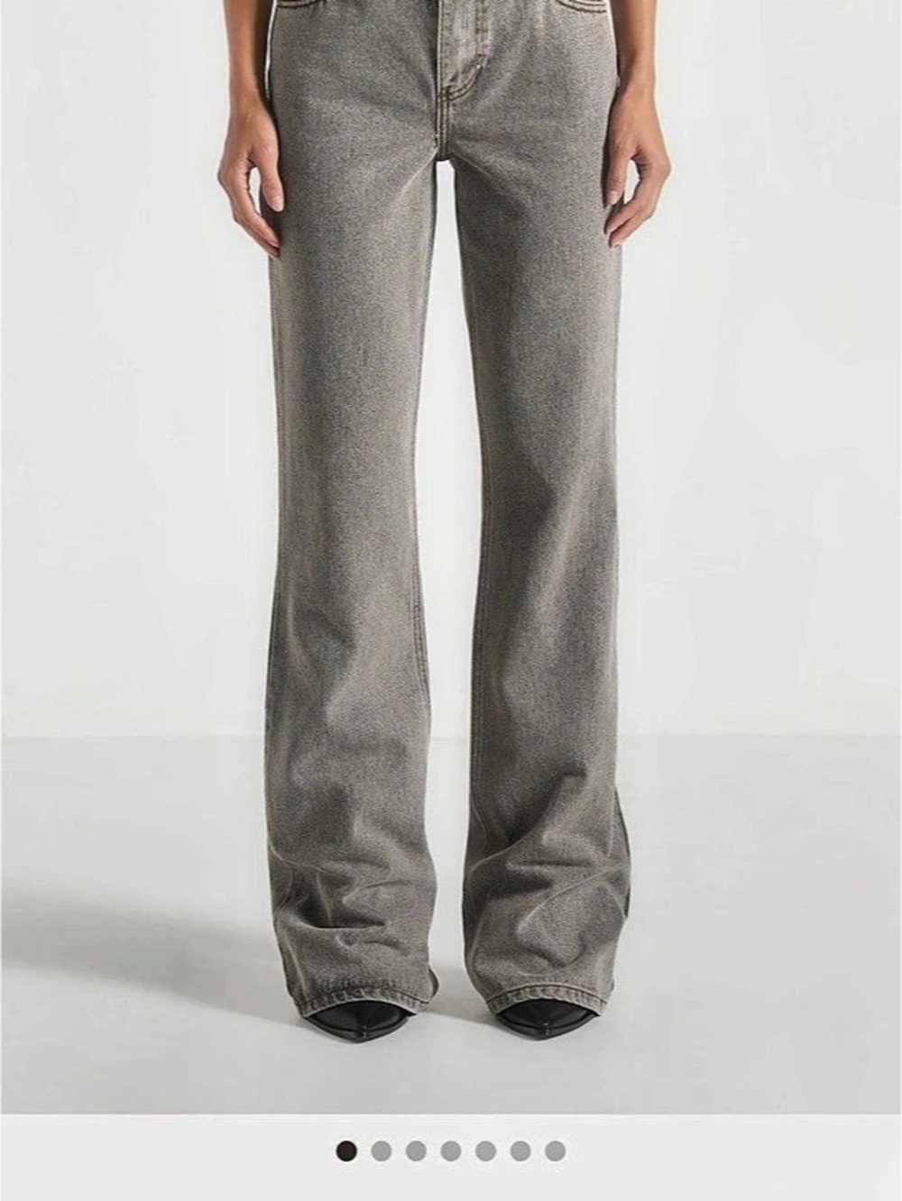 Maniere de voir ABBIE stacked fit and flair jeans gray Size 6 NWT